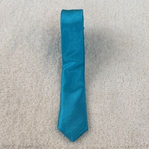 Men's Teal Satin Tie - Classic Solid Neckwear